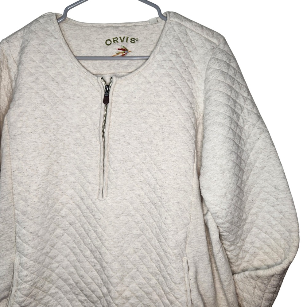 Orvis Women's Cream Quilted Sweater
